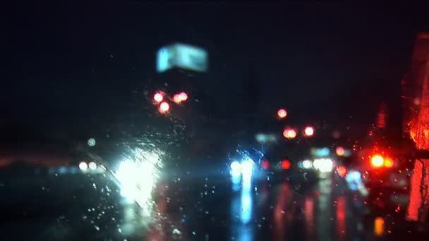 Noche en coche — Vídeo de stock