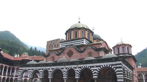 Mosteiro de Rila na Bulgária — Vídeo de Stock