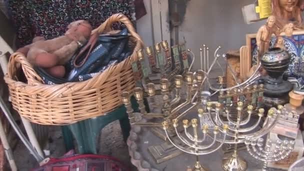 Souvenir trade in Israel — Stock Video