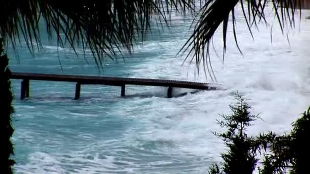 Storm op de Egeïsche zee — Stockvideo