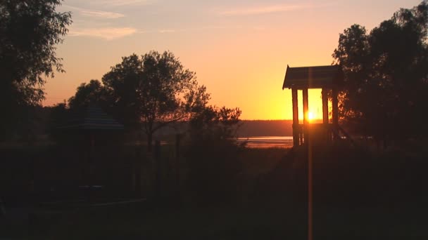 Lago do pôr do sol — Vídeo de Stock