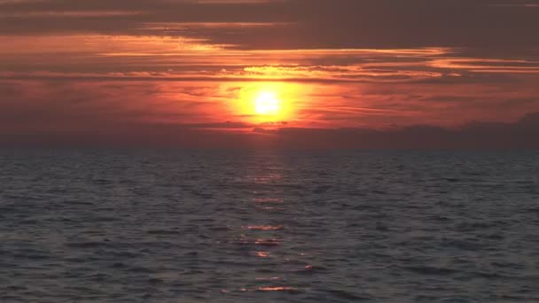 Coucher de soleil mer — Video