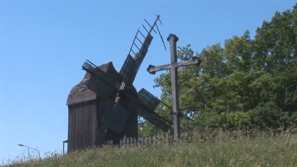 Вітряний млин — стокове відео