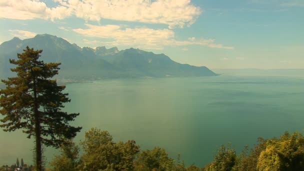 Женевське озеро — стокове відео