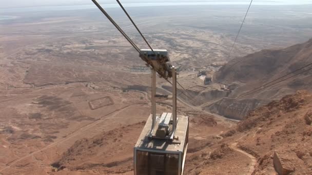 Teleférico en Masada — Vídeo de stock