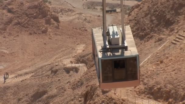 Teleférico en Masada — Vídeo de stock