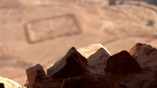 Uitzicht vanaf masada — Stockvideo