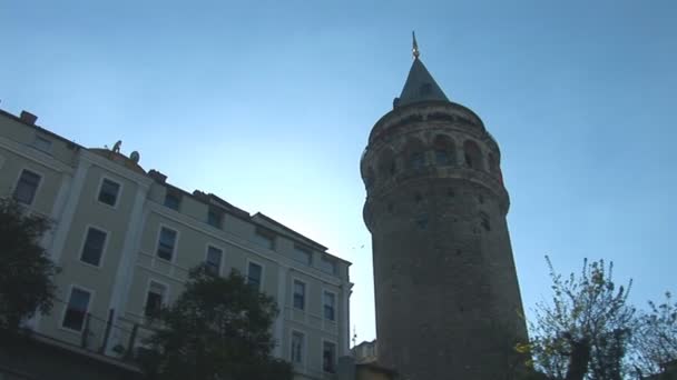 Galata Tower in Istanbul — Stock Video