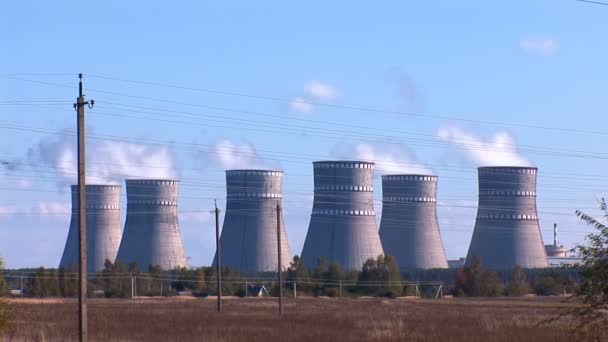 Nuclear power station — Stock Video