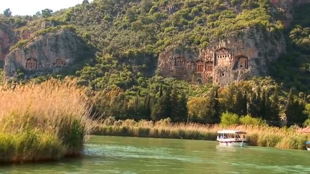 Tumbas de Lycian — Vídeo de stock