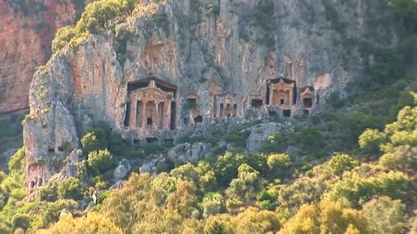 Tumbas de Lycian — Vídeo de stock