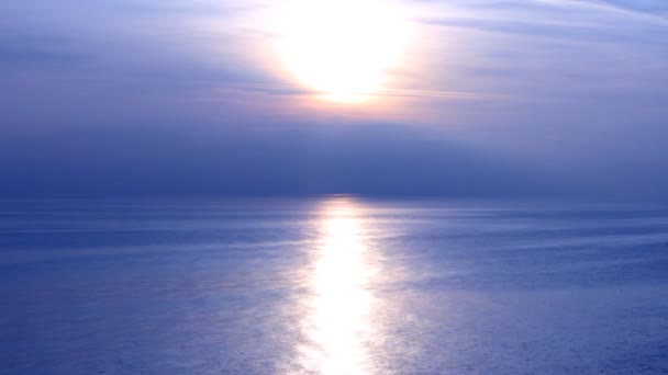 Black sea blue sunset — Stock Video