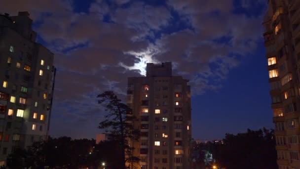 Luzes de lua cheia — Vídeo de Stock