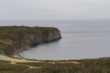 Deniz kıyısında kayalık bir sahil