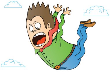 Freely falling from the sky clipart