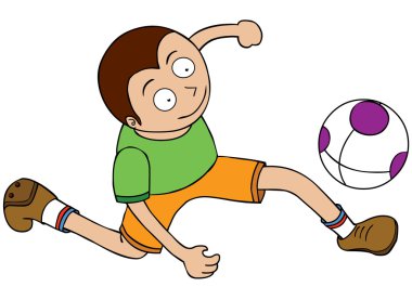 futbol oyuncusu topun peşinde koşmak-