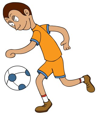 Futbol topu oyuncu hareketli