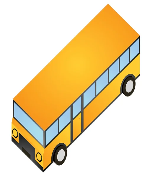 Escuela de autobuses isométricos — Archivo Imágenes Vectoriales
