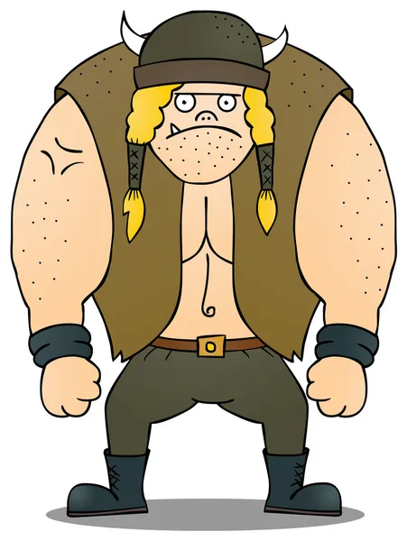 Vikingo gordo — Vector de stock