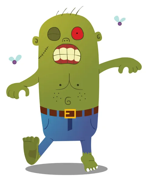 Marcher vert zombie — Image vectorielle