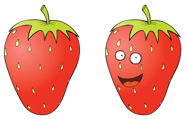 Smilende jordbær – stockfoto