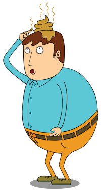 kafasına atılan kuş