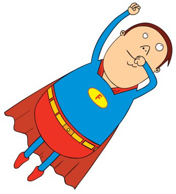 uçan şişko süper kahraman