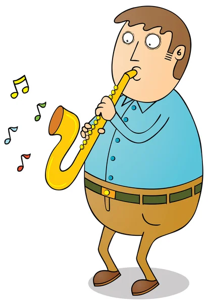 Gry na saksofonie — Zdjęcie stockowe