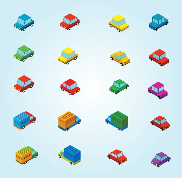 Isometric cars — Stock Photo, Image