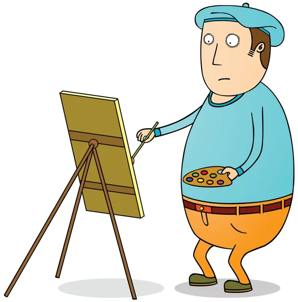 Fat painter — Stock Photo, Image