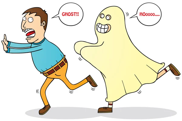 Afraid of ghost — Stock Photo, Image