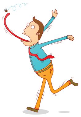 dil ile sinek yakalamak