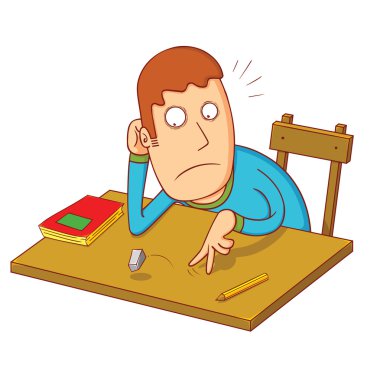 Download Bored Student Free Vector Eps Cdr Ai Svg Vector Illustration Graphic Art