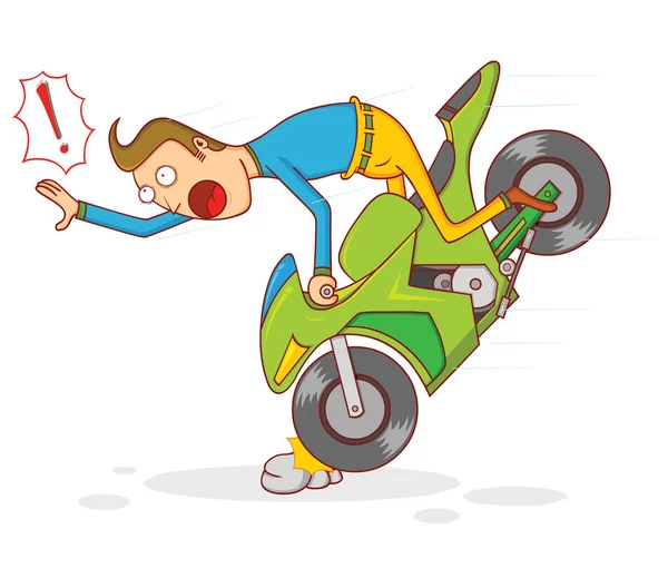 Accidente de motocicleta — Vector de stock