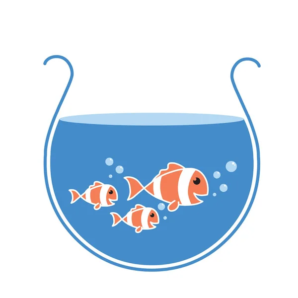 Little Fish Jar — Vettoriale Stock