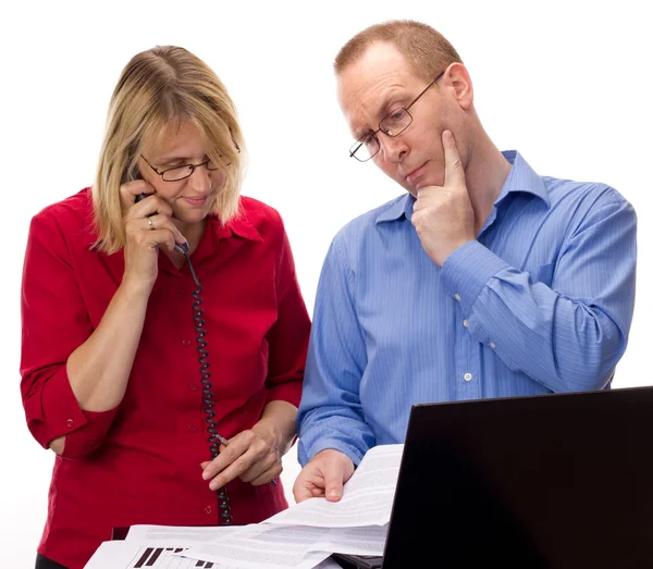 Zwei Unternehmen arbeiten — Stockfoto