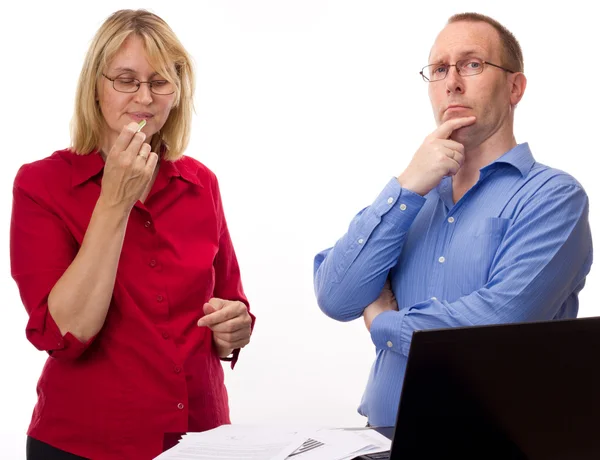 Twee bedrijven werken — Stockfoto