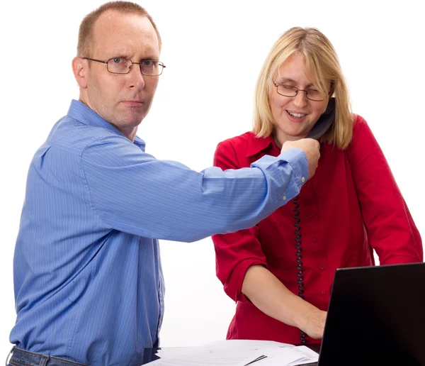 Twee bedrijven werken — Stockfoto