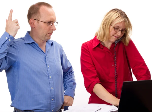 Twee bedrijven werken — Stockfoto