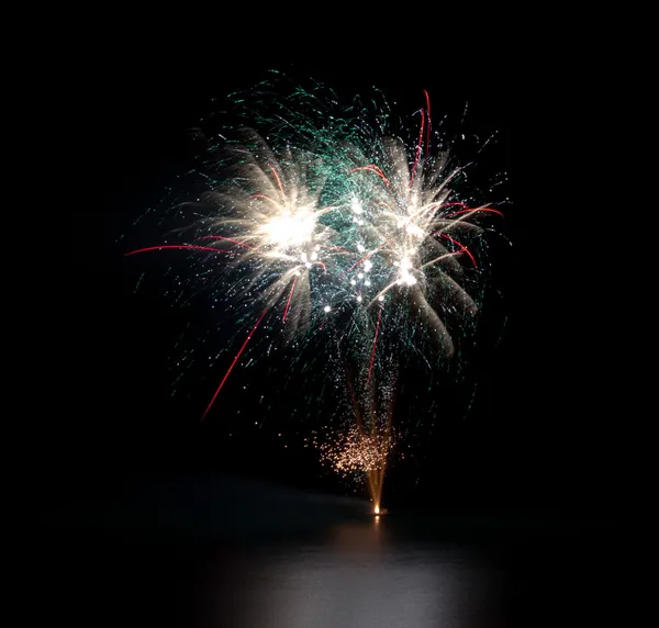 湖の花火 — ストック写真