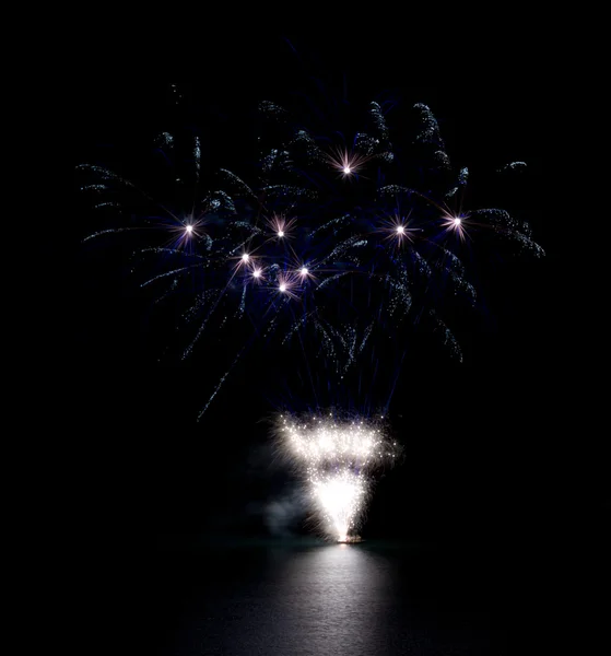 Feuerwerk am See — Stockfoto