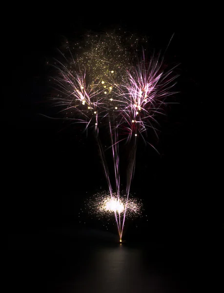 Feuerwerk am See — Stockfoto