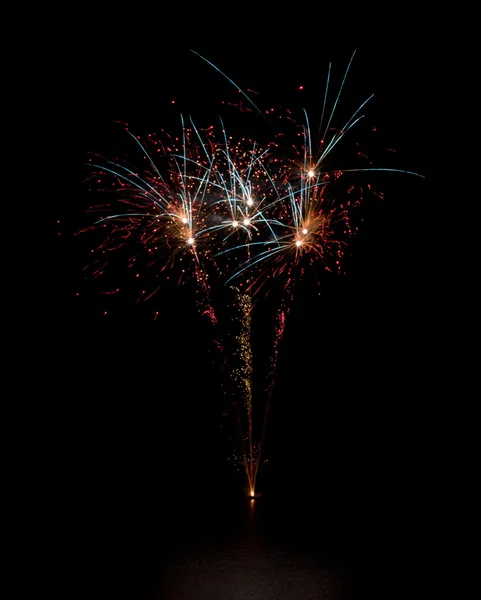 Feuerwerk am See — Stockfoto