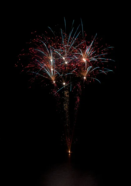 Firework on lake — Stock Photo, Image