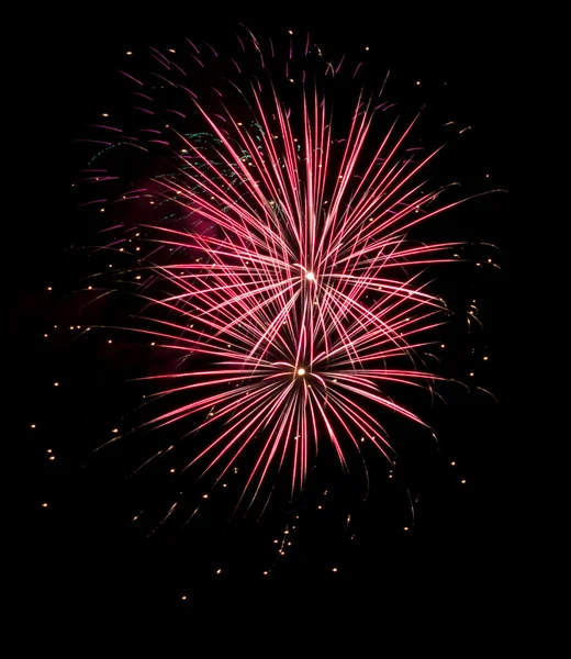 Fuochi d'artificio sul lago — Foto Stock