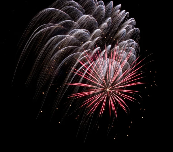 Fuochi d'artificio sul lago — Foto Stock