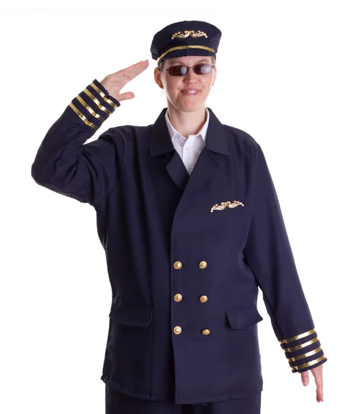 Piloto saludando — Foto de Stock