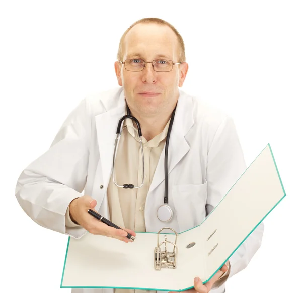 의사는 환자에 대 한 문서와 — 스톡 사진