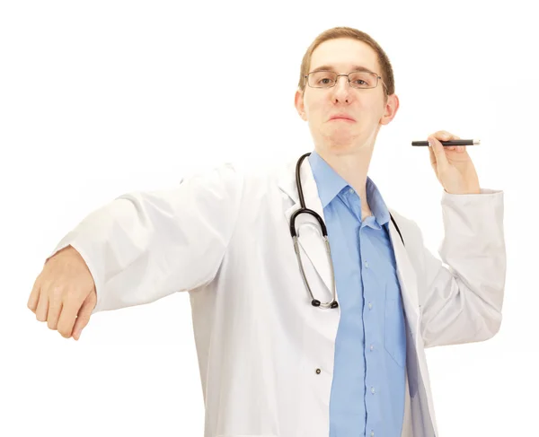 Eğlenceli olan genç bir tıp doktoru — Stok fotoğraf