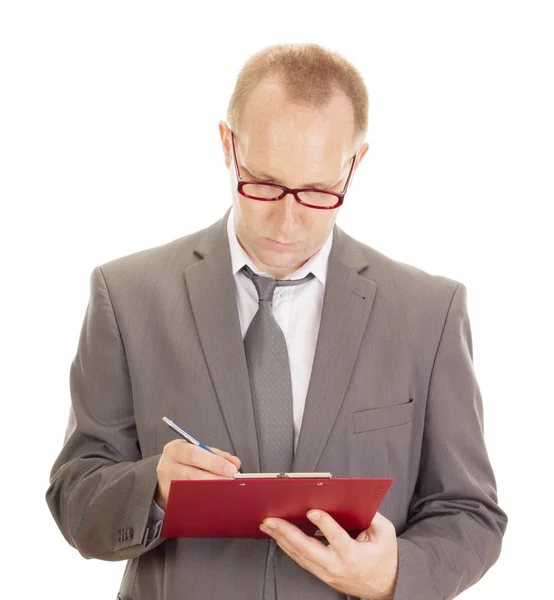 Business person with clipboard Stock Picture